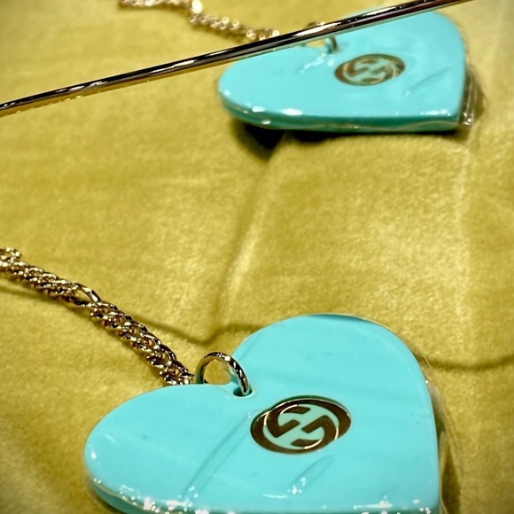 NEW Gucci Turquoise Gg1030sk- 003 Charm Sunglasses - Picture 6 of 8